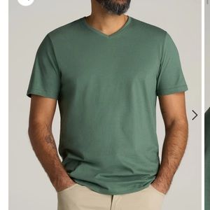 American Tall Large Tall Vneck Tell Forest Green